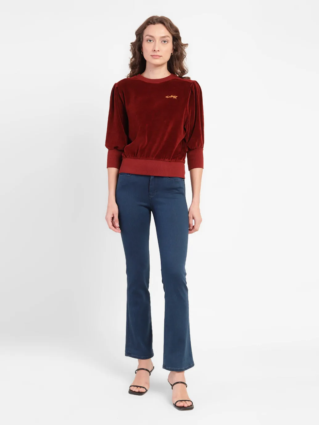 Women's 715 Blue Bootcut Fit Mid Rise Jeans