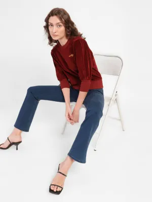 Women's 715 Blue Bootcut Fit Mid Rise Jeans