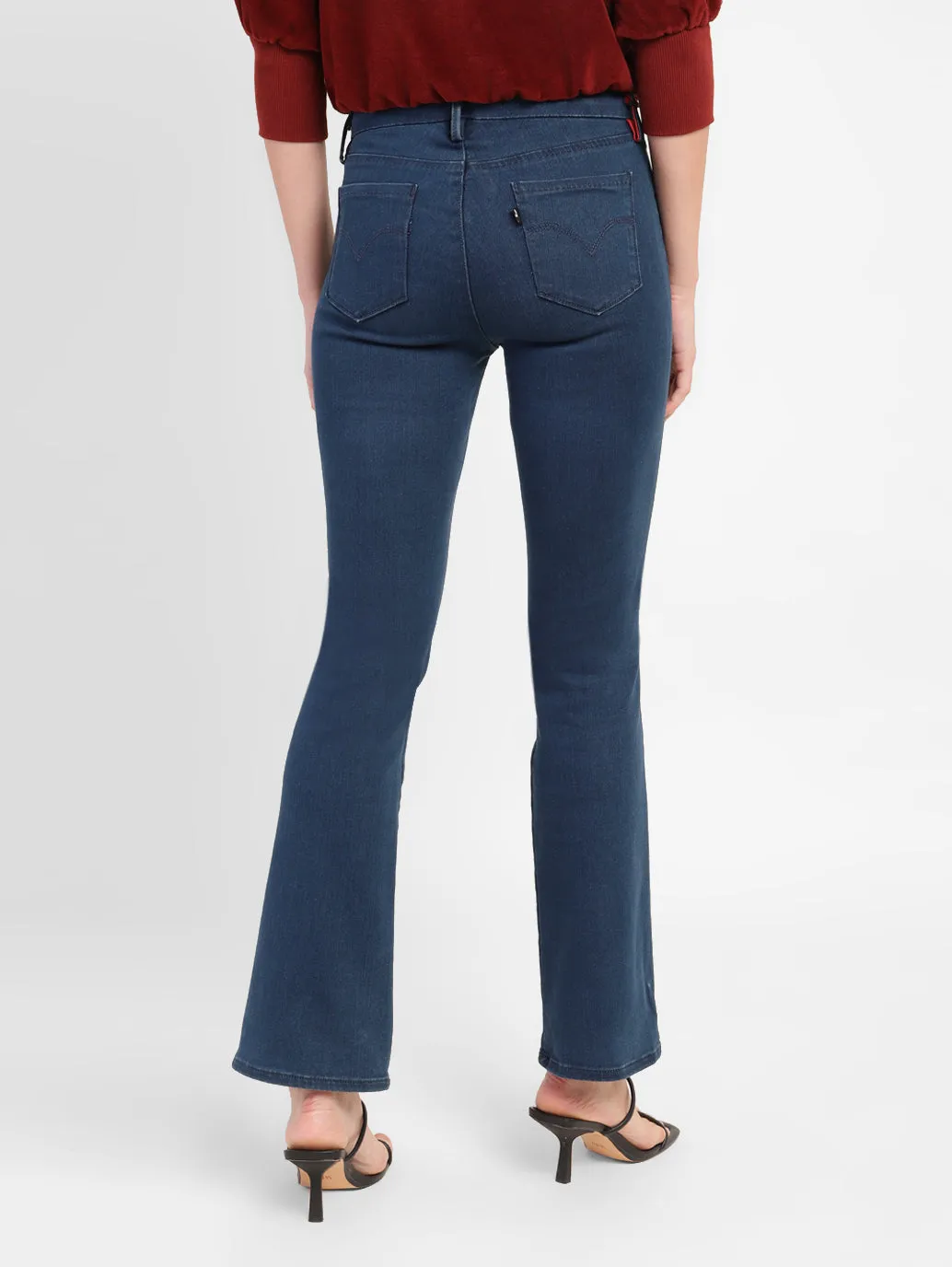 Women's 715 Blue Bootcut Fit Mid Rise Jeans