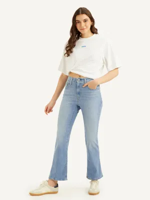 Women's 725 Light Blue Slim Bootcut Fit High Rise Jeans