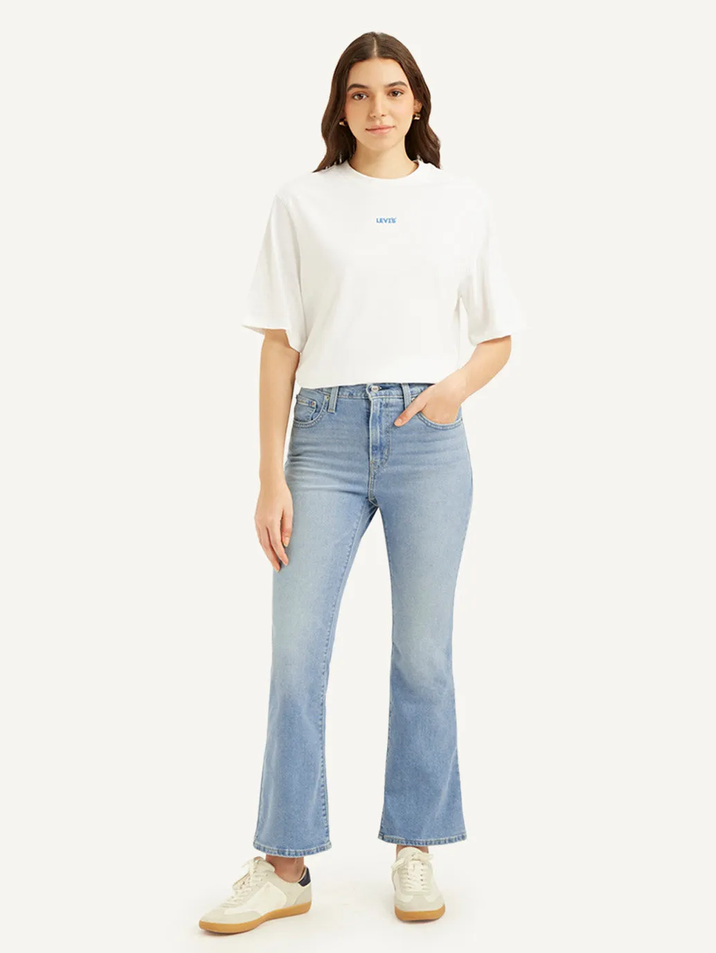 Women's 725 Light Blue Slim Bootcut Fit High Rise Jeans