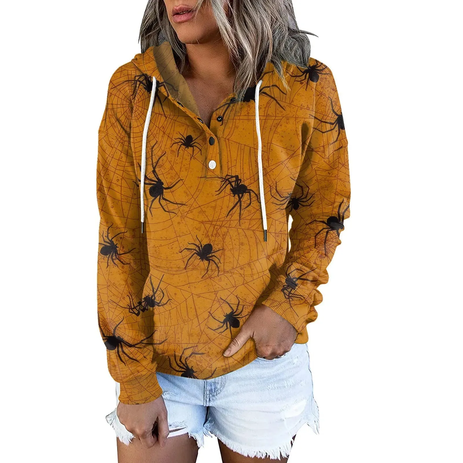 Women's Casual Zip Up Hoodie - Loose Fit Sweatshirt with Pocket