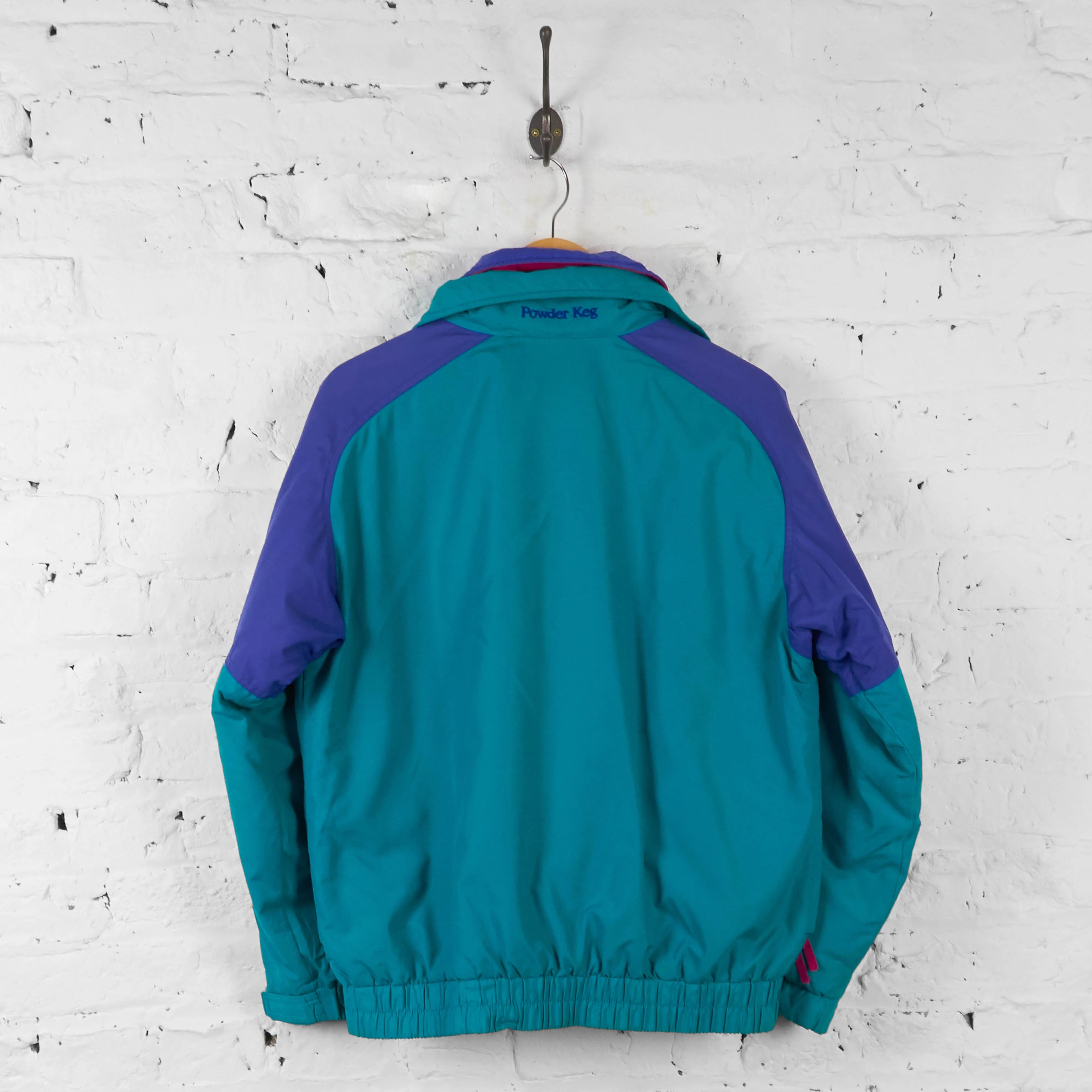 Womens Columbia Powder Keg Ski Rain Jacket - Green - Womens L