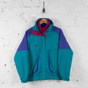 Womens Columbia Powder Keg Ski Rain Jacket - Green - Womens L