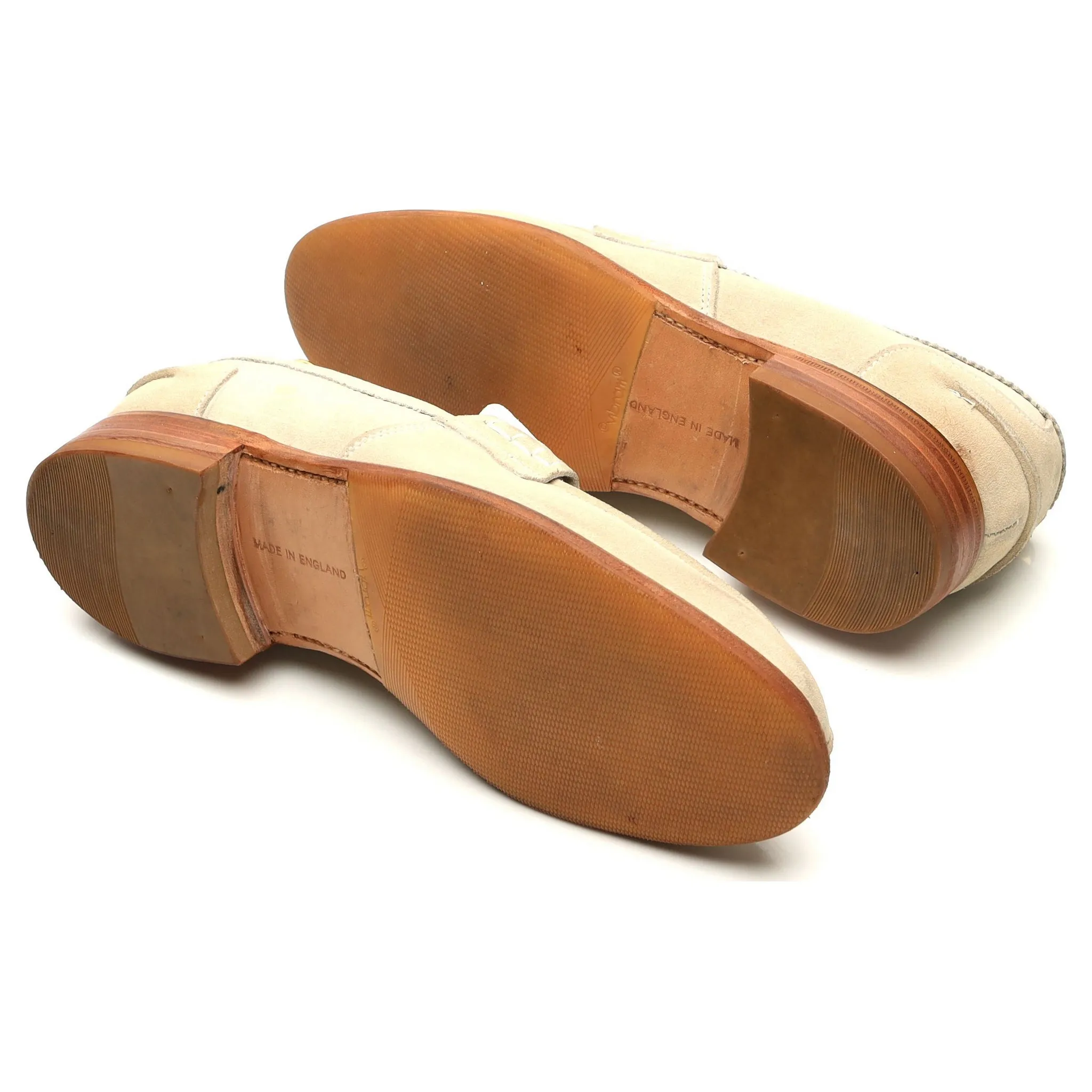 Women's 'Eva' Beige Suede Loafers UK 5.5
