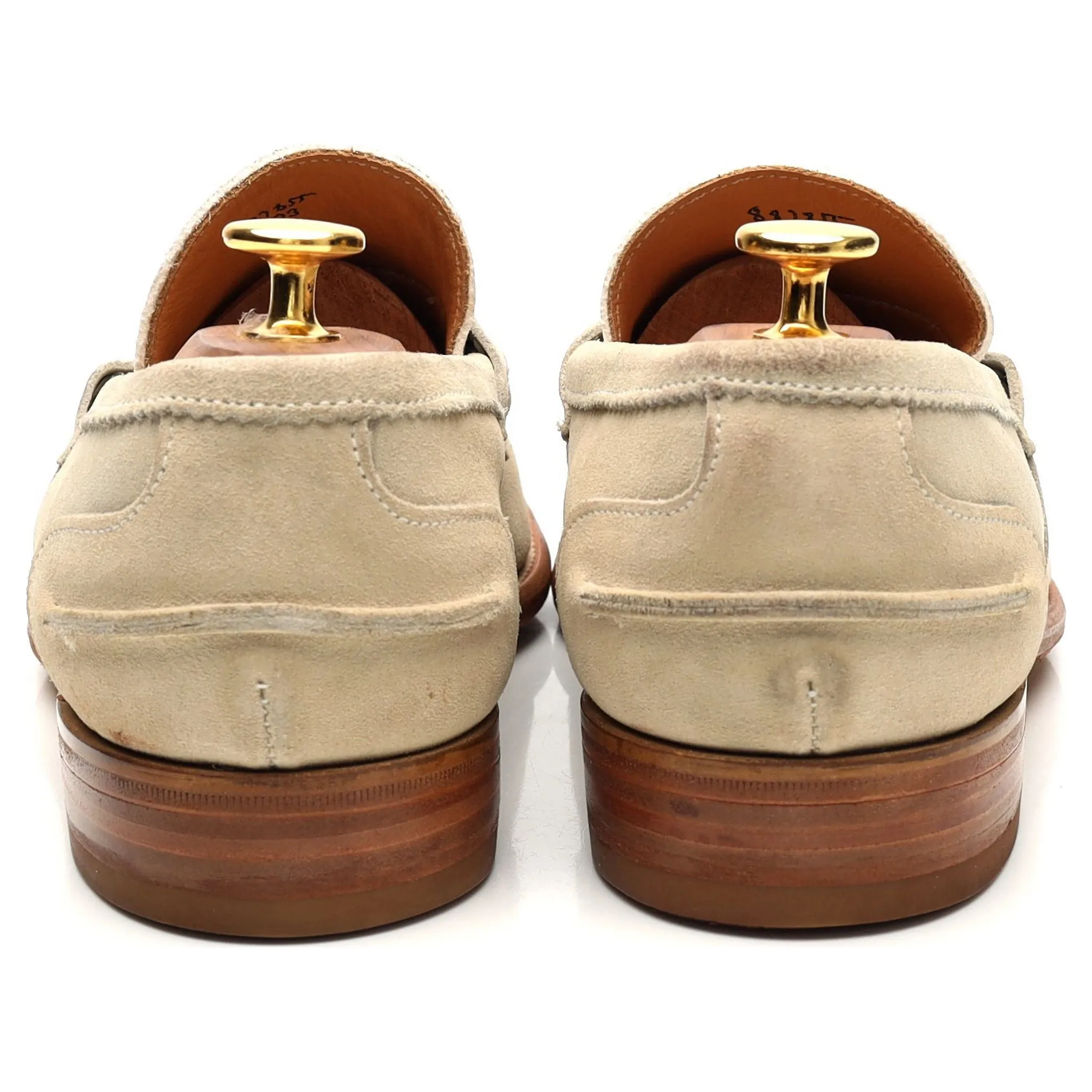 Women's 'Eva' Beige Suede Loafers UK 5.5