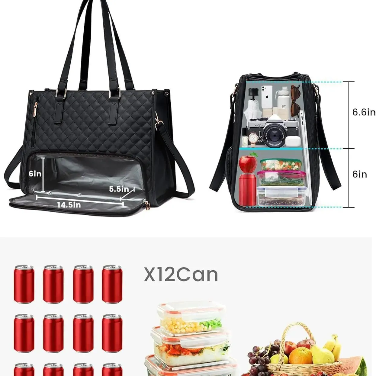 Women's Insulated Lunch & Laptop Bag
