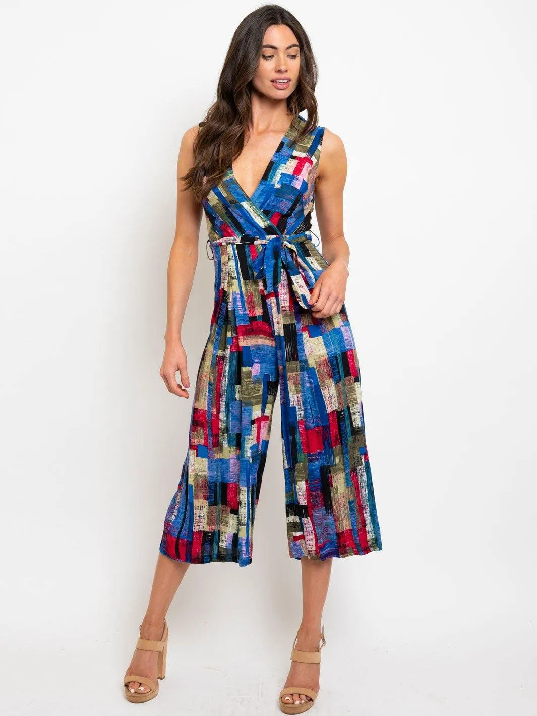 WOMEN'S MULTI PRINT JUMPSUIT