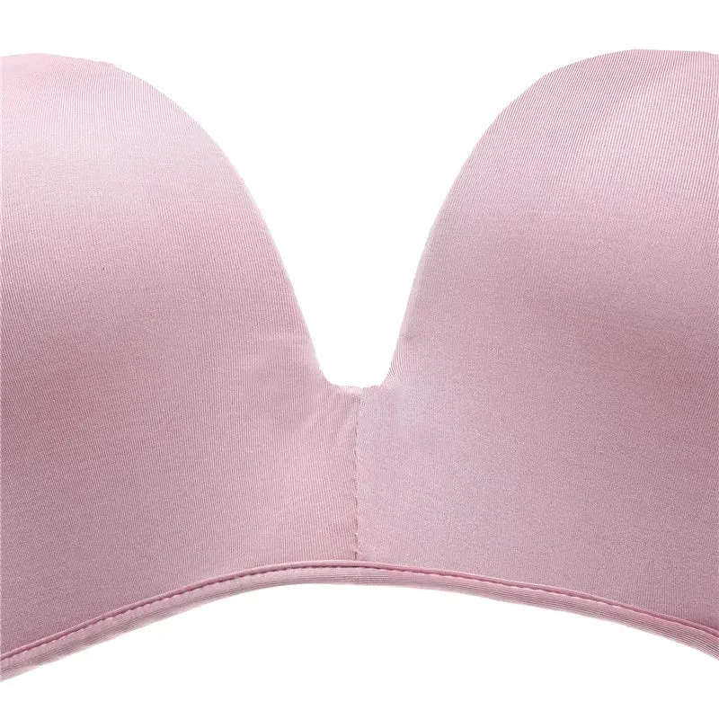Women's Seamless Push - Up Wireless Bralette - Soft, No Steel Ring, Adjustable Straps