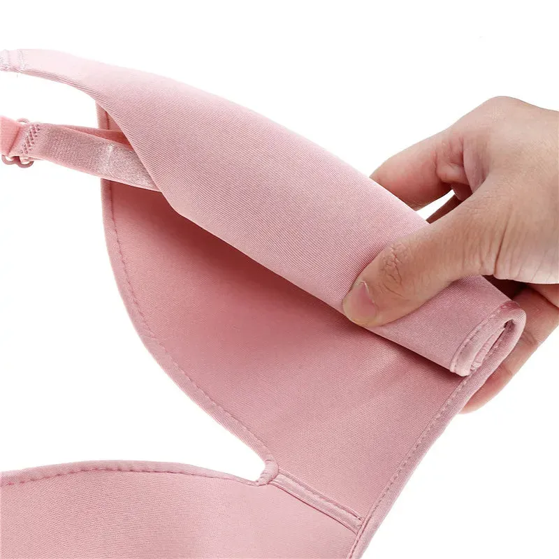 Women's Seamless Push - Up Wireless Bralette - Soft, No Steel Ring, Adjustable Straps