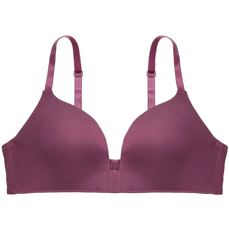 Women's Seamless Push - Up Wireless Bralette - Soft, No Steel Ring, Adjustable Straps