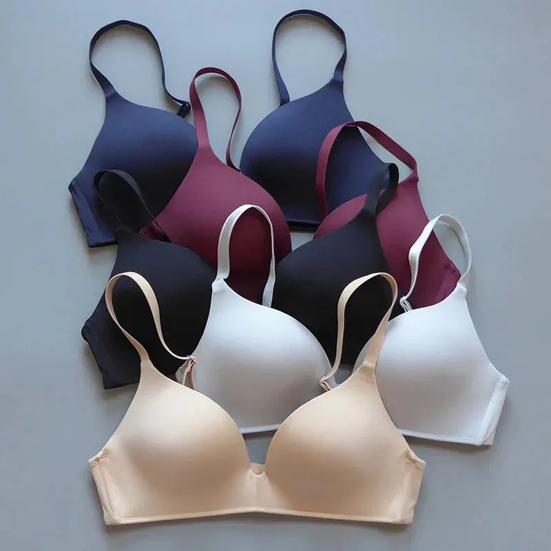 Women's Seamless Push - Up Wireless Bralette - Soft, No Steel Ring, Adjustable Straps
