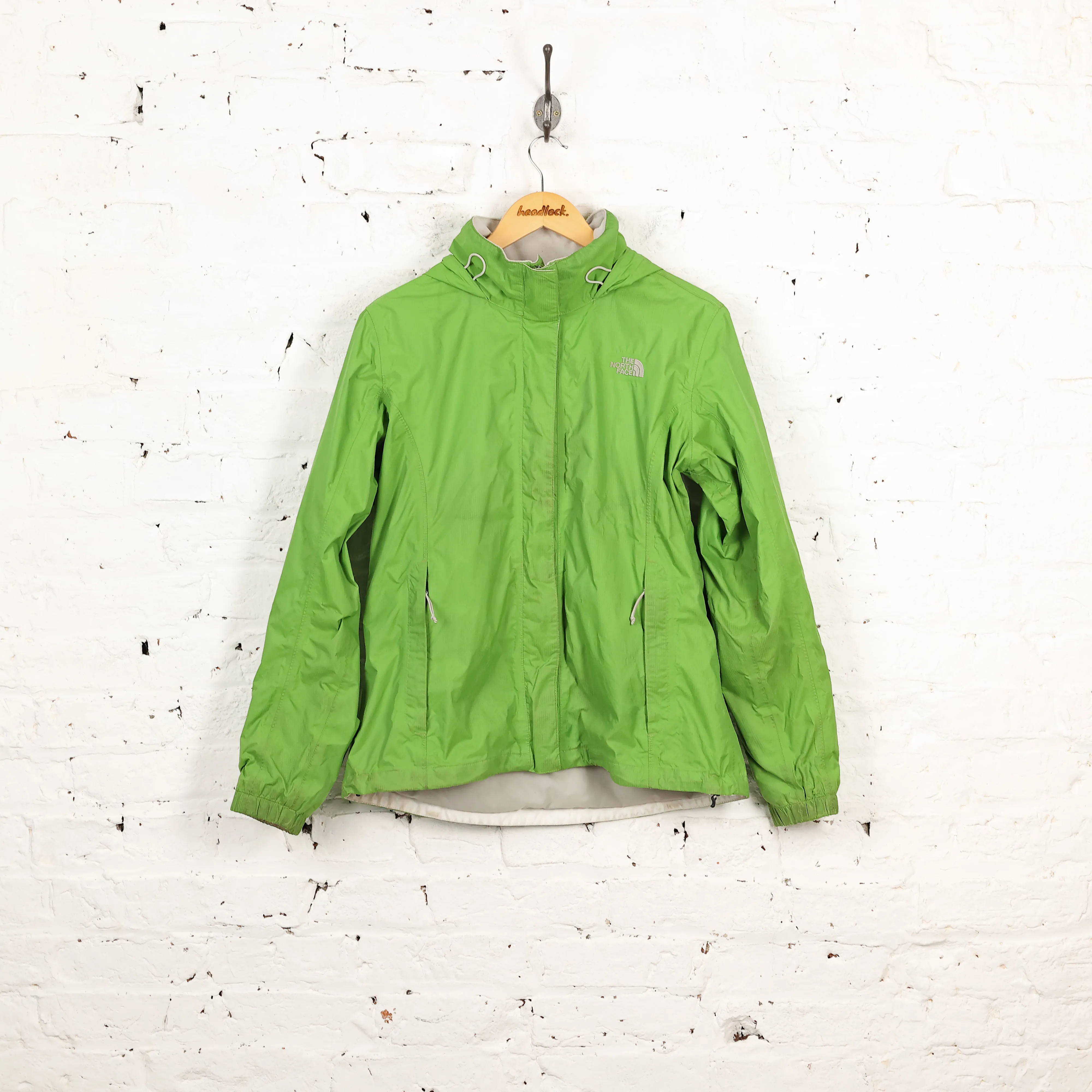 Womens The North Face Hyvent Rain Jacket - Green - Womens L