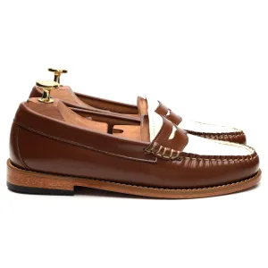 Women's Weejuns Brown / White Leather Loafers UK 3.5