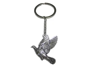 Wood Pigeon Bird Pendant Keychain