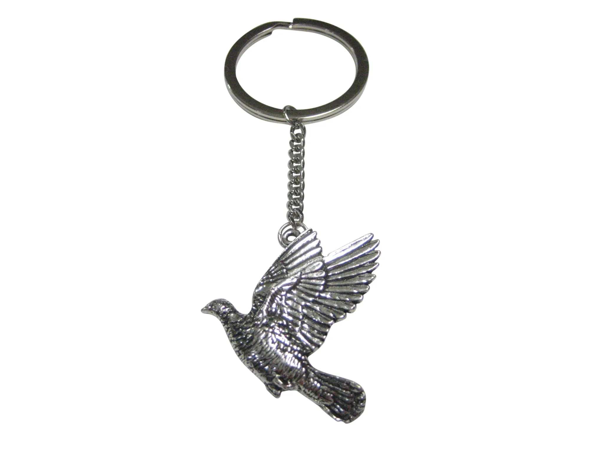 Wood Pigeon Bird Pendant Keychain