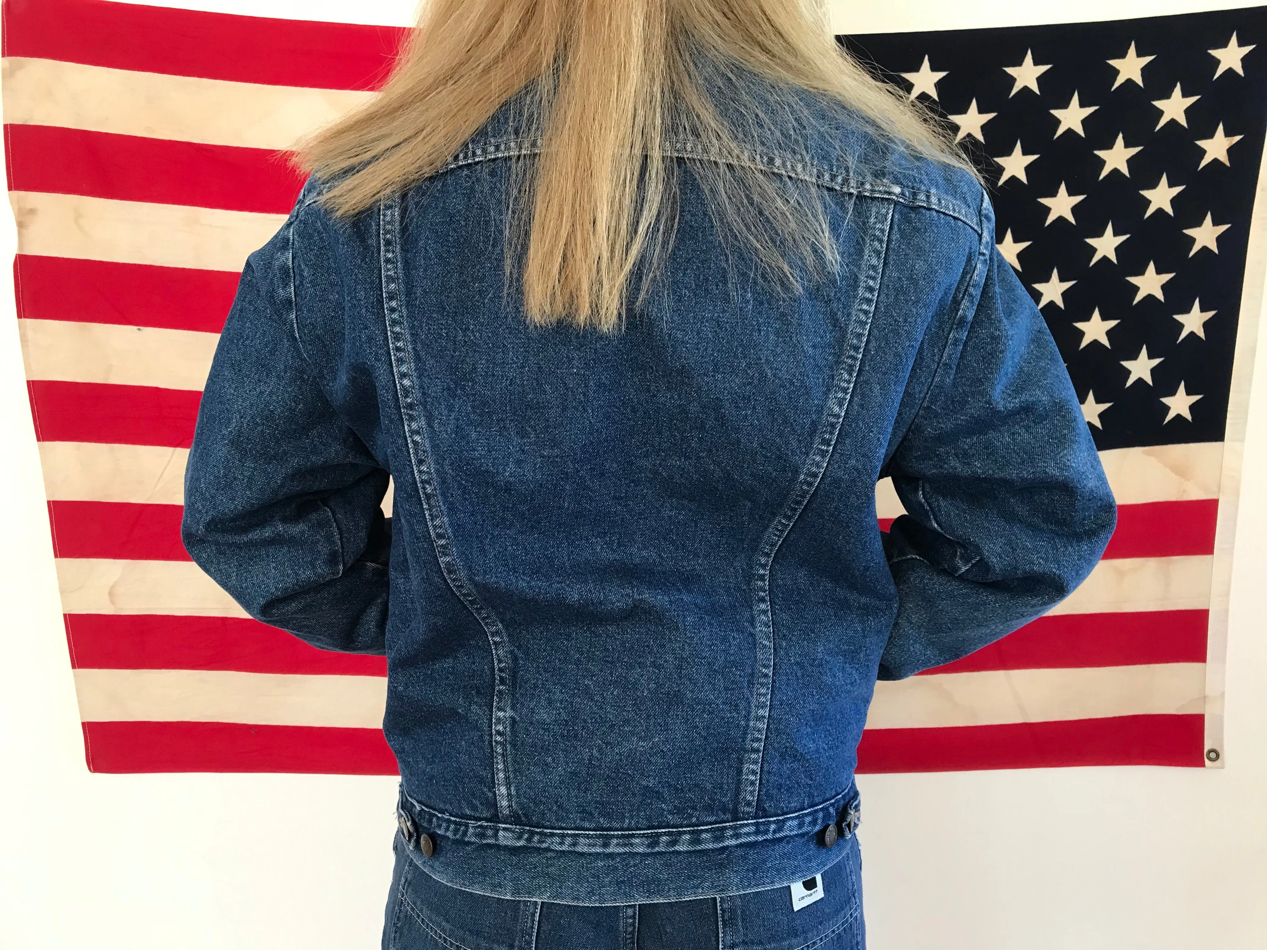 Wrangler Mens  Sherpa Lined Vintage Denim Jacket