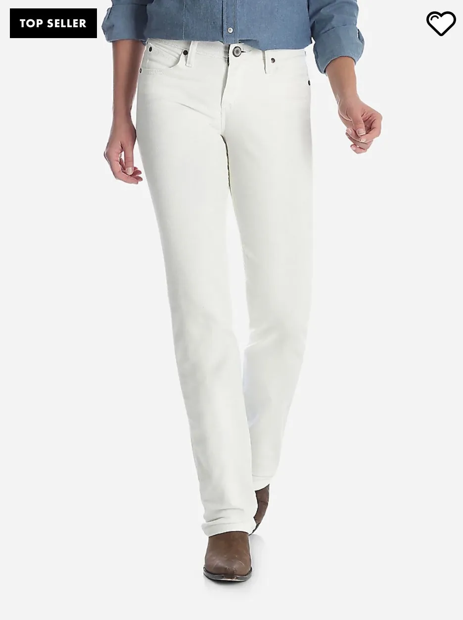 Wrangler White Bootcut Jeans