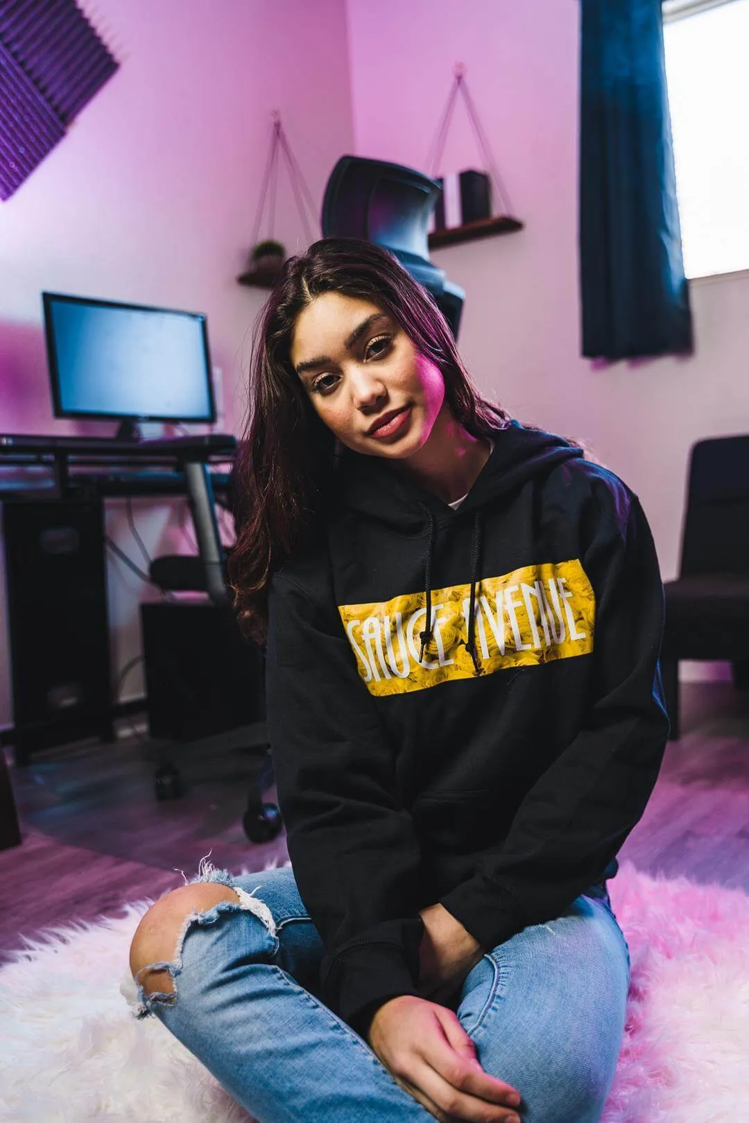Yellow Rose SA | Black Hoodie
