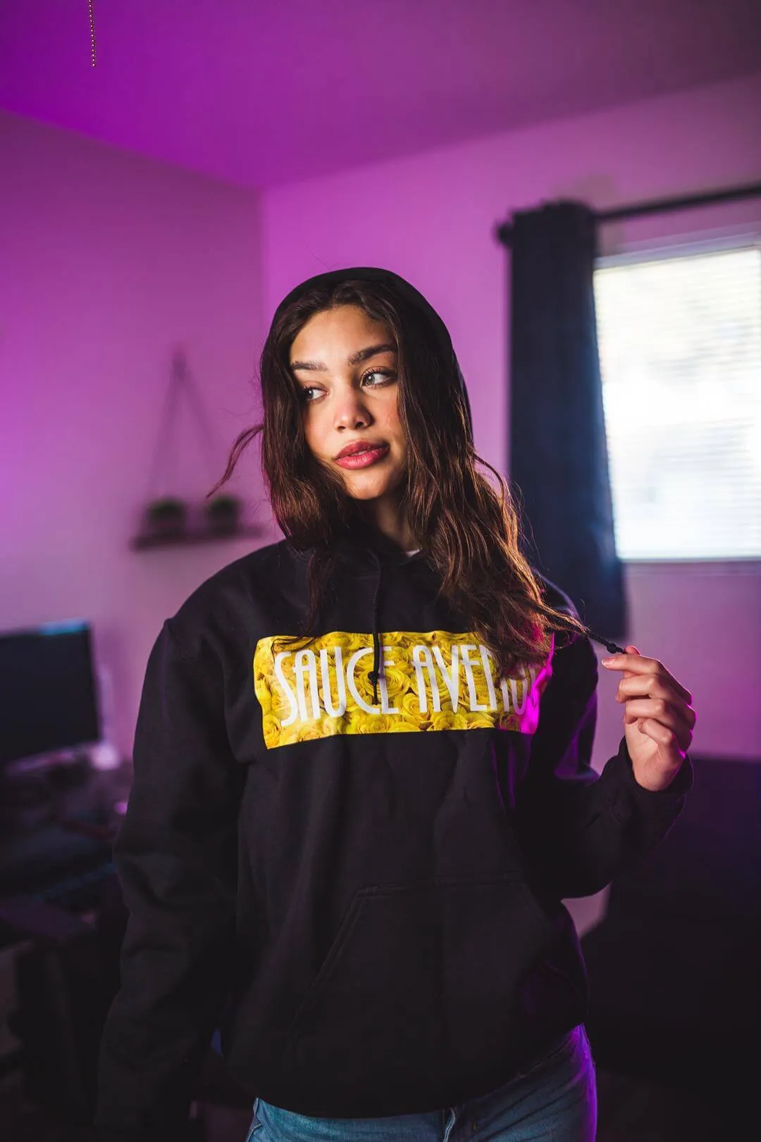 Yellow Rose SA | Black Hoodie