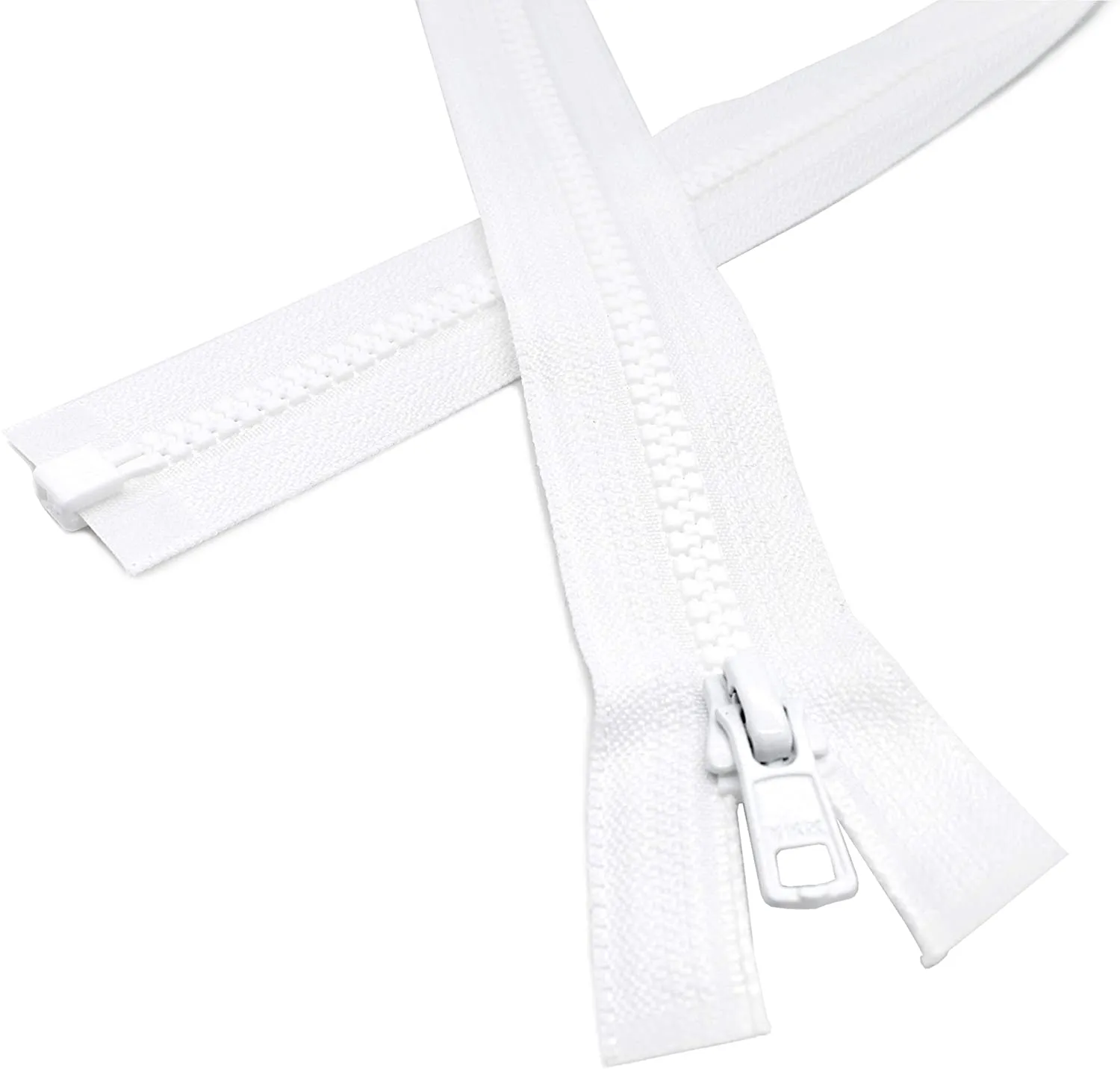 YKK® #5 Molded Plastic Separating Zippers - Black & White - 14" to 36"