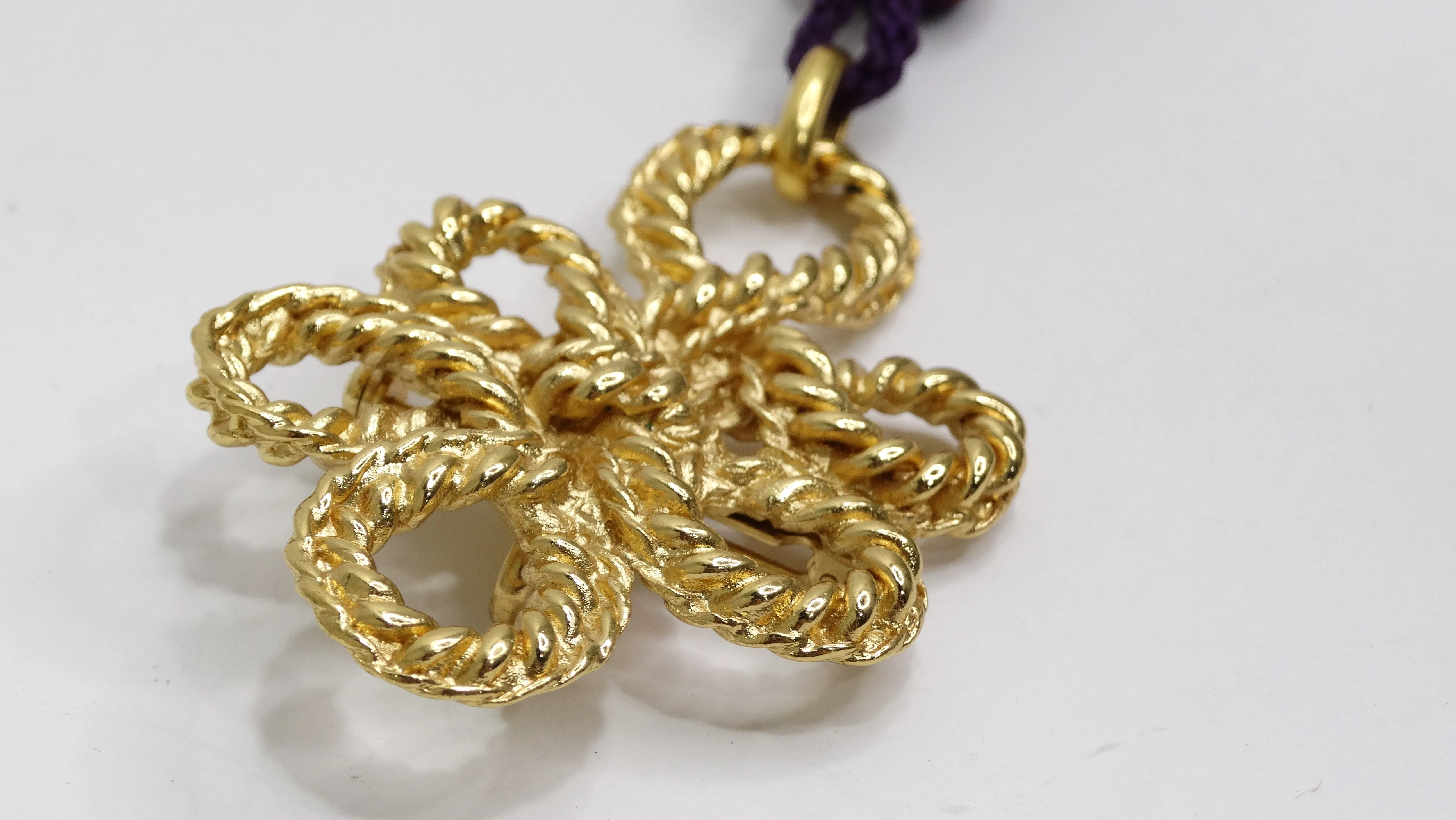 YVES SAINT LAURENT Vintage Tassel Brooch Pendant