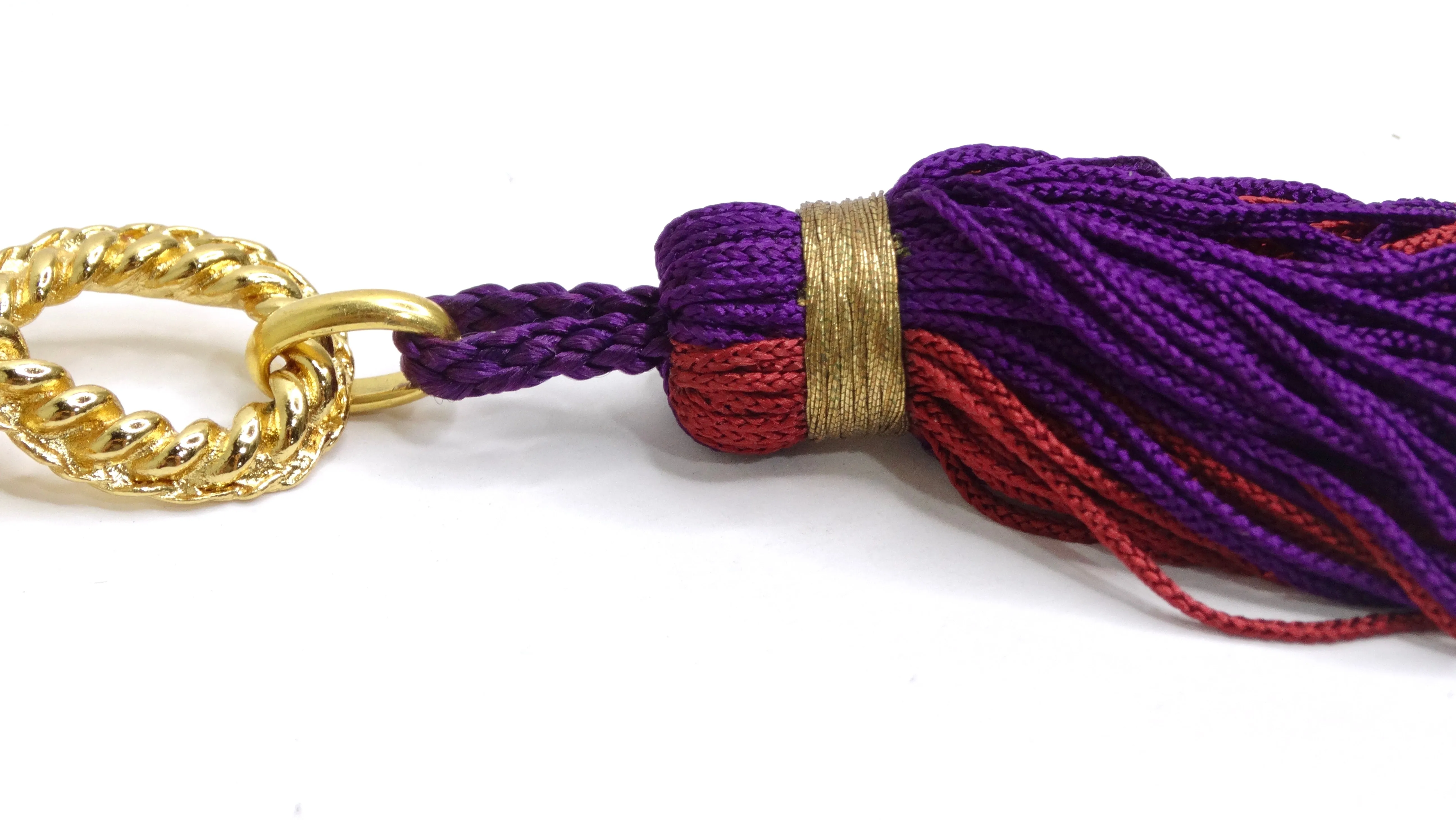 YVES SAINT LAURENT Vintage Tassel Brooch Pendant