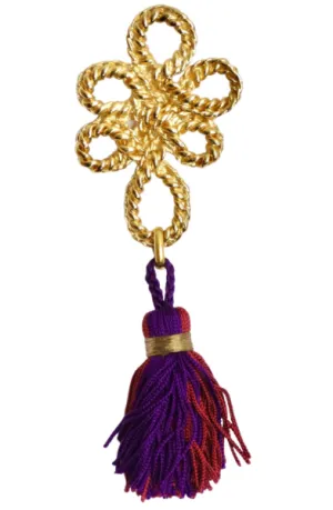 YVES SAINT LAURENT Vintage Tassel Brooch Pendant