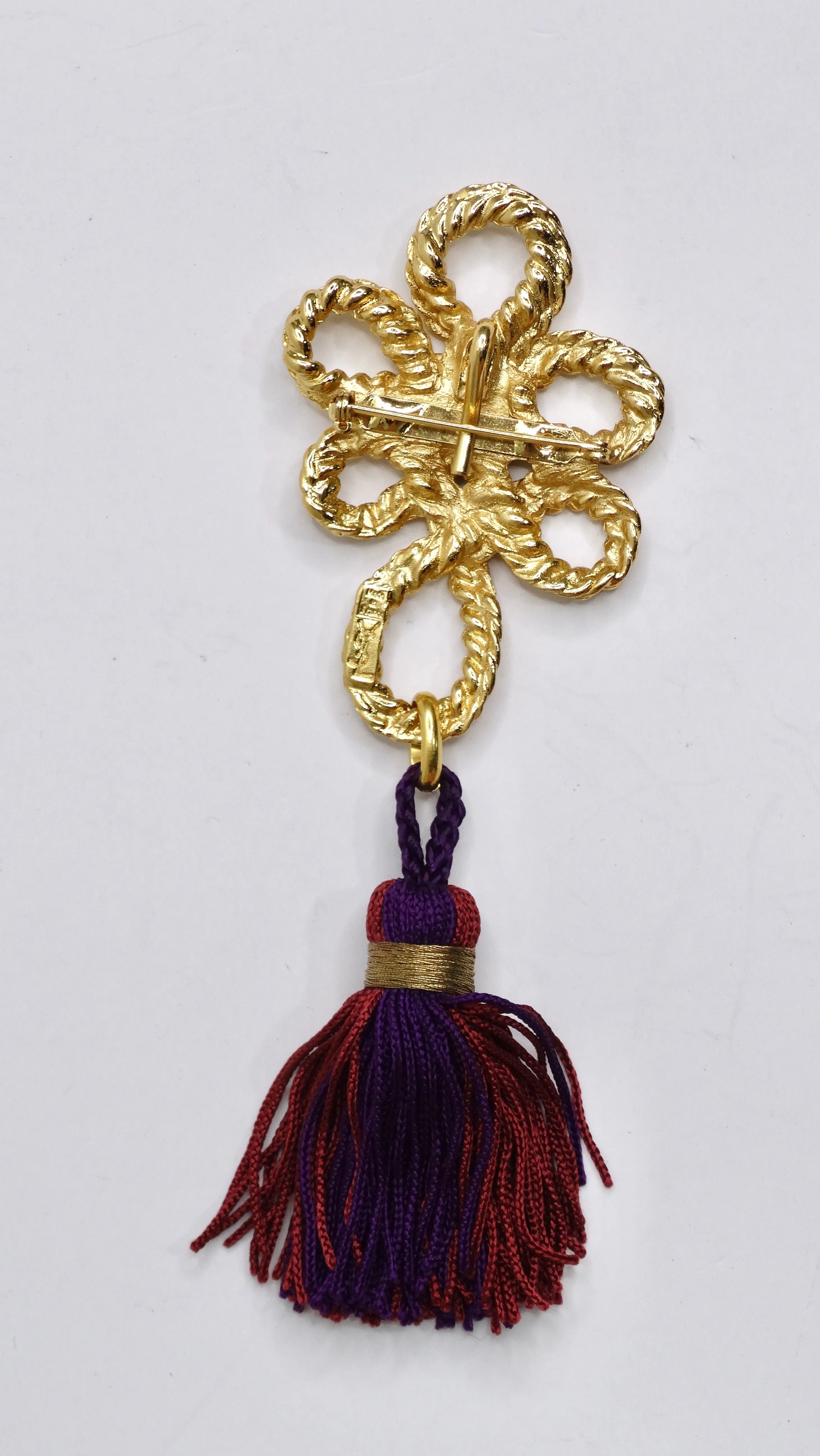 YVES SAINT LAURENT Vintage Tassel Brooch Pendant