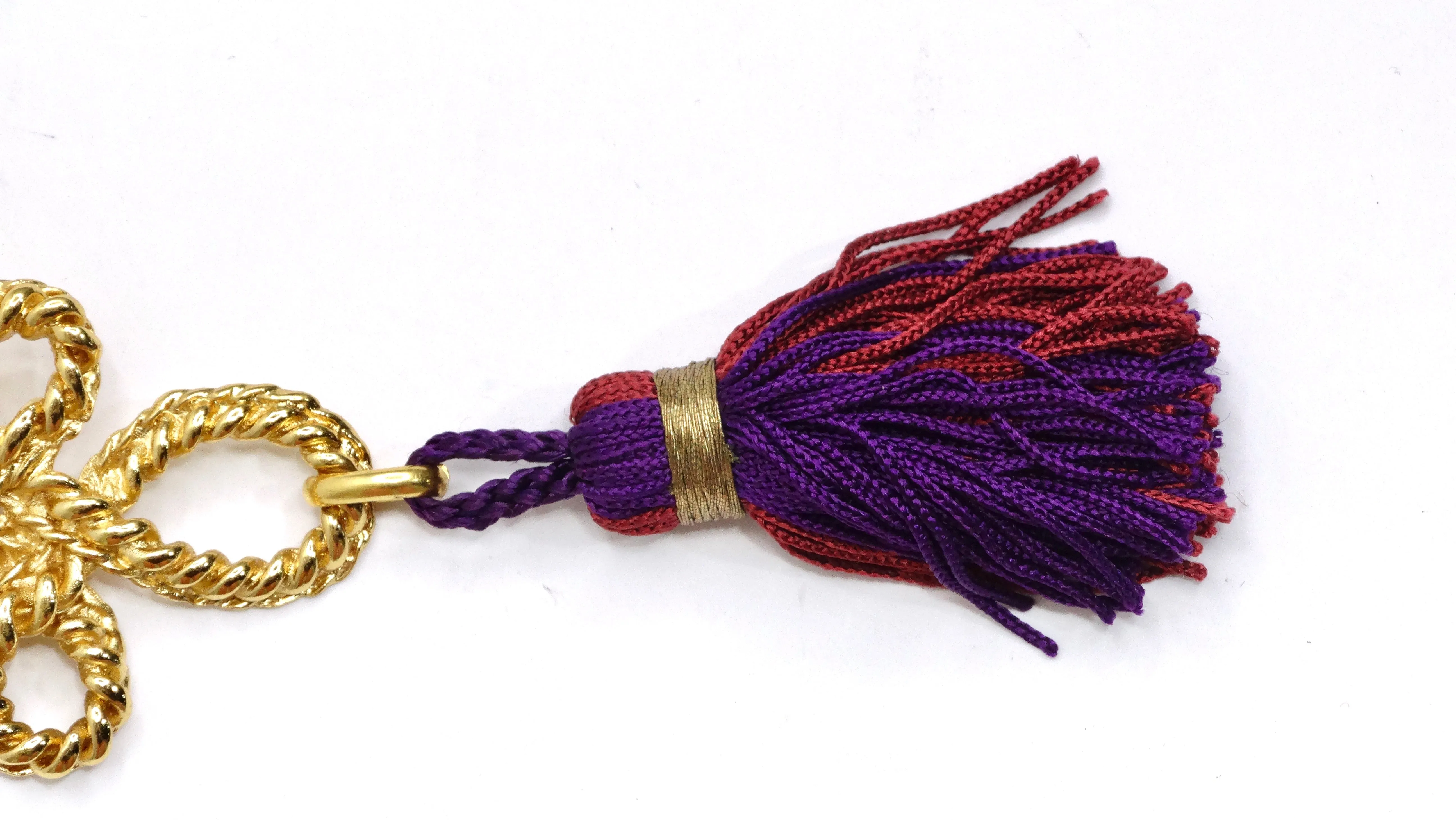YVES SAINT LAURENT Vintage Tassel Brooch Pendant