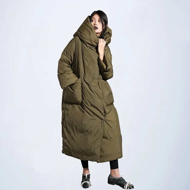 Zen Asymmetrical Long Winter Coat
