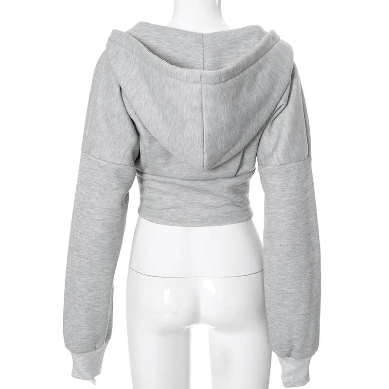 Zip Up Corset Bottom Hoodie