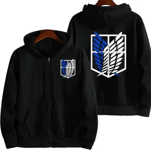 Zip Up Graphic Hoodie