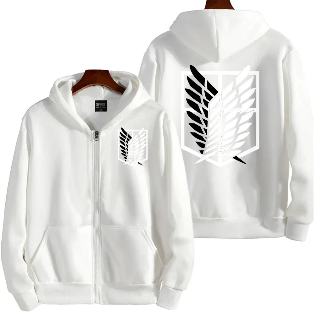 Zip Up Graphic Hoodie