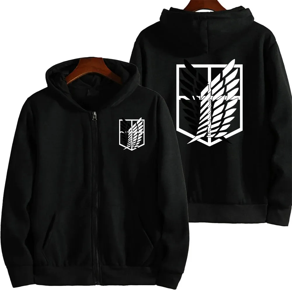 Zip Up Graphic Hoodie