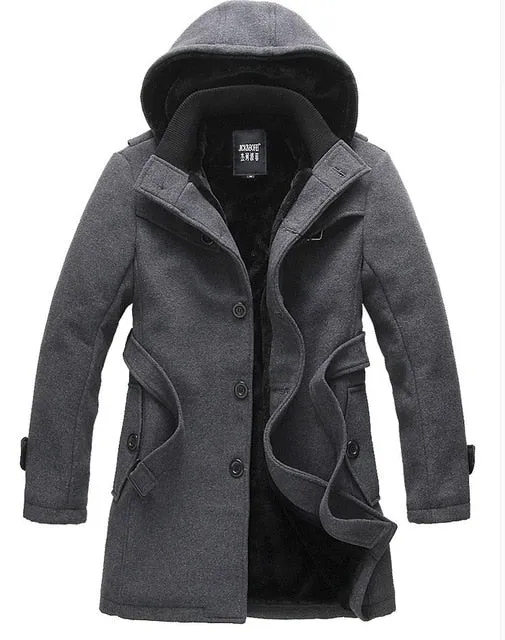 ZOEQO NEW thick longer plus size coats Men jacket Winter Overcoat Men's trench jacket Male warm winter parka men plus size 641